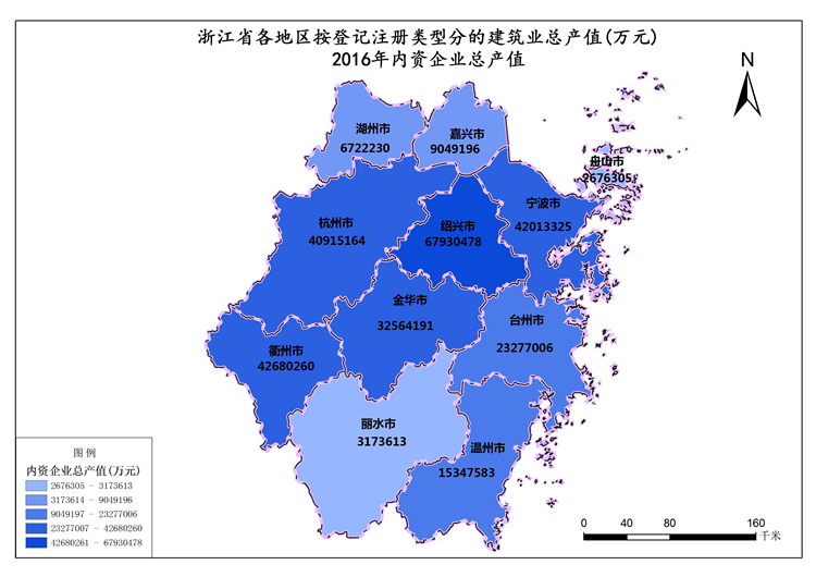 浙江省2016年內(nèi)資企業(yè)總產(chǎn)值與建設(shè)工程勘察發(fā)展分析